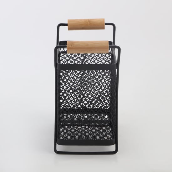 Chef Special Iron and Bamboo Utensil Holder