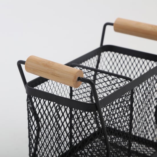 Chef Special Iron and Bamboo Utensil Holder