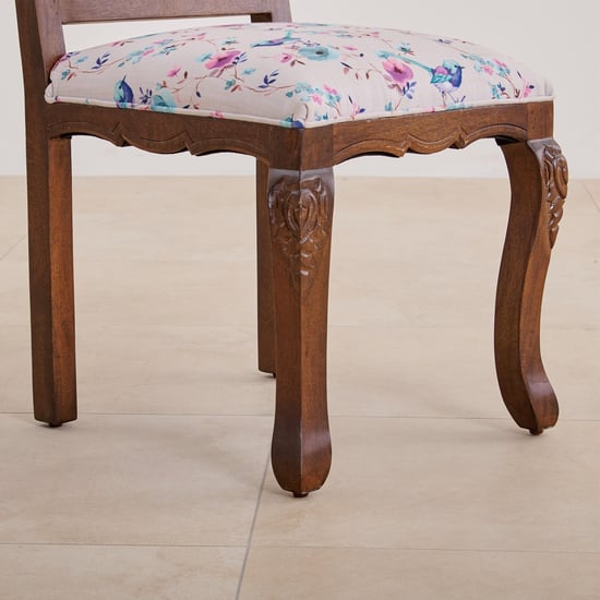 Victoria Marble Top 6-Seater Dining Set with Chairs - Beige