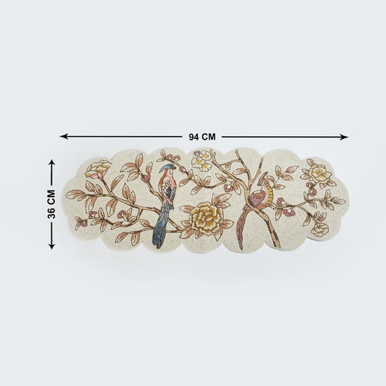 Alora Bird Of Paradise Poly Satin Beaded Table Runner