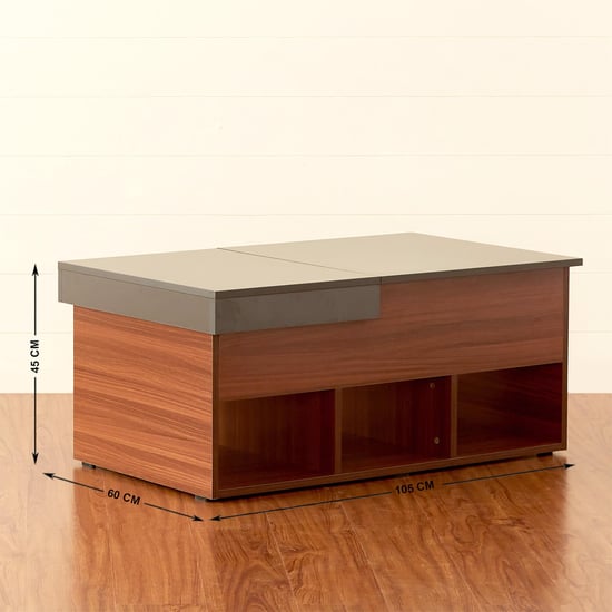 (Refurbished) Quadro Liftup Coffee Table - Walnut