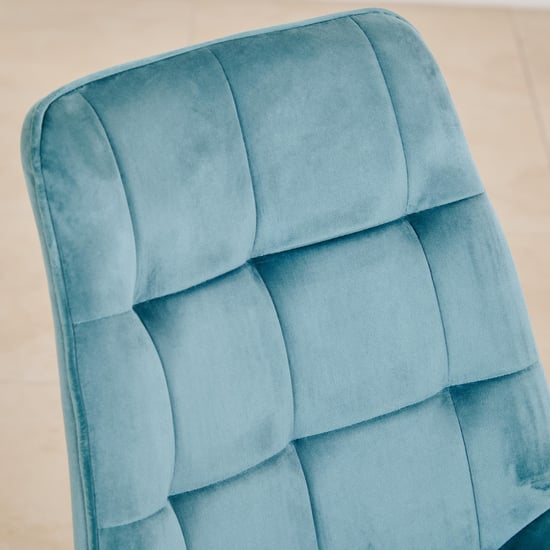 Bianca Glass Top 6-Seater Dining Set with Chairs - White and Blue