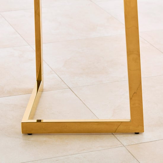 Bianca Glass Top 6-Seater Dining Set with Chairs - White and Blue