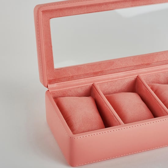 Orion Emma Faux Leather 4-Compartment Watch Box