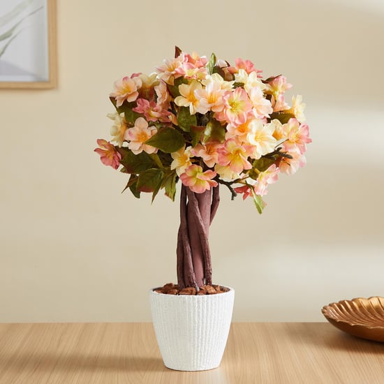 Gardenia Artificial Blossom Tree in Melamine Pot - 36 cm