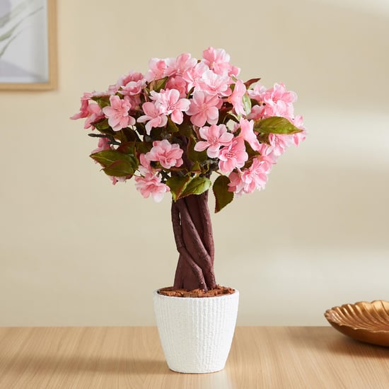 Gardenia Artificial Blossom Tree in Melamine Pot - 36 cm