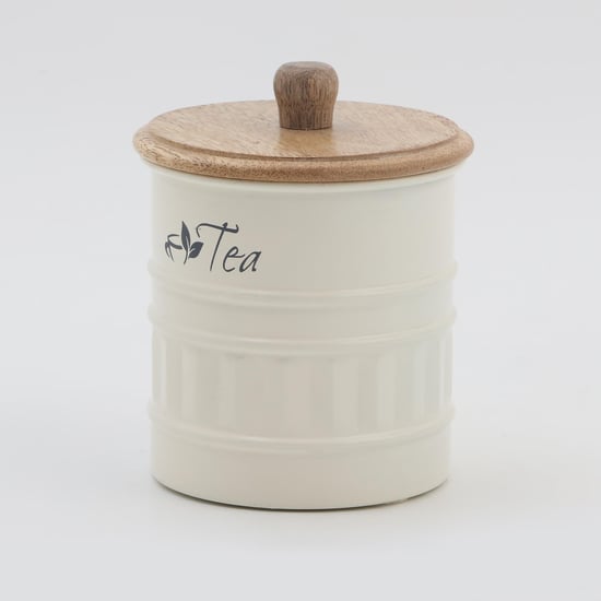 Mirage Iron Tea Canister with Mango Wood Lid