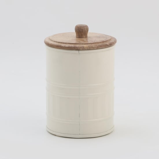 Mirage Metal Sugar Storage Container With Mango Wood Lid