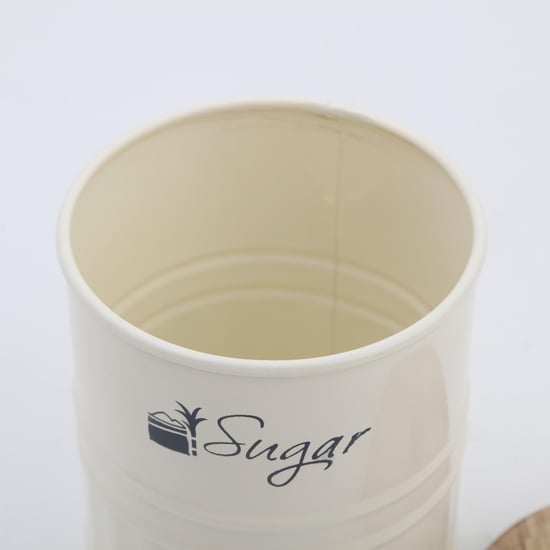 Mirage Metal Sugar Storage Container With Mango Wood Lid