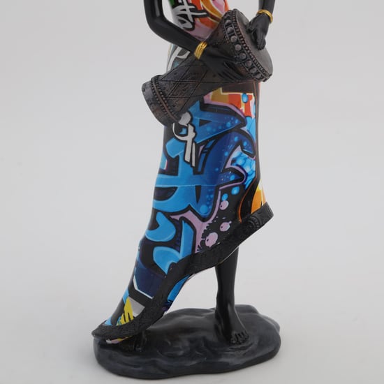 Corsica Kadence Polyresin African Woman with Doumbek Figurine