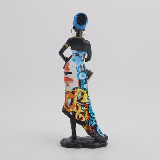 Corsica Kadence Polyresin African Woman with Doumbek Figurine