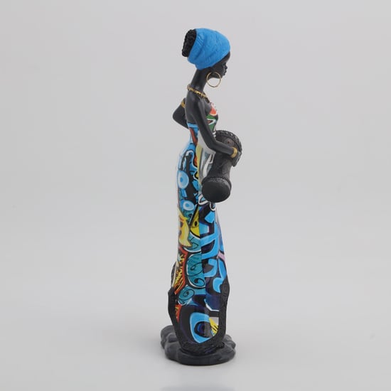 Corsica Kadence Polyresin African Woman with Doumbek Figurine