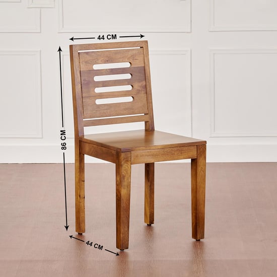 Adana NXT Set of 2 Mango Wood Dining Chairs- Brown