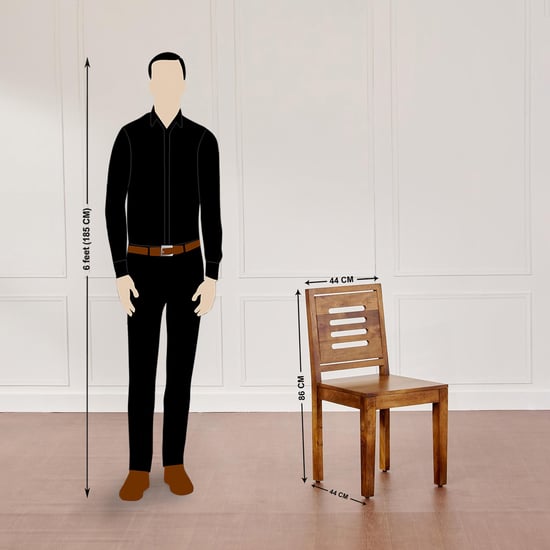 Adana NXT Set of 2 Mango Wood Dining Chairs- Brown