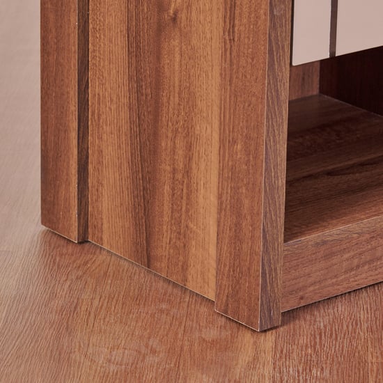 Leon Bed Side Table with Drawer - Brown