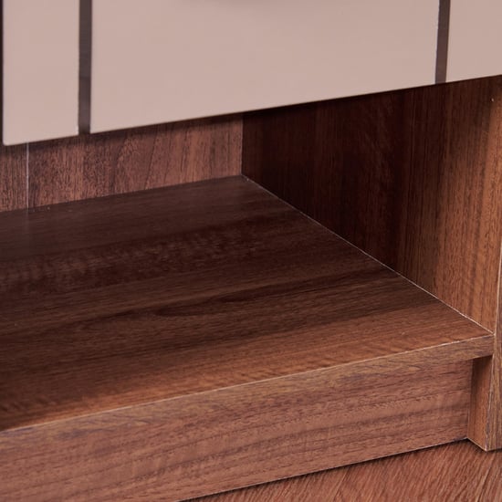 Leon Bed Side Table with Drawer - Brown