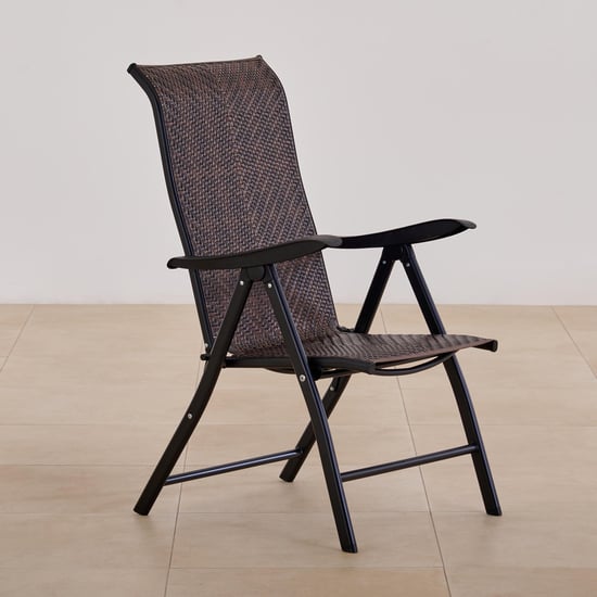 Hillock Rattan Folding Easy Chair - Brown
