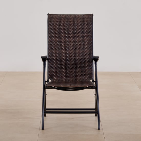 Hillock Rattan Folding Easy Chair - Brown