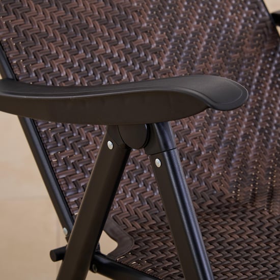 Hillock Rattan Folding Easy Chair - Brown