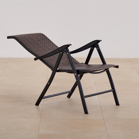 Hillock Rattan Folding Easy Chair - Brown