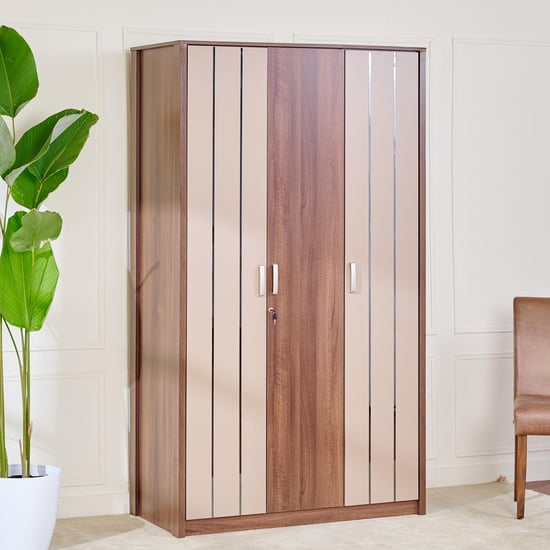 Leon 3-Door Wardrobe - Brown