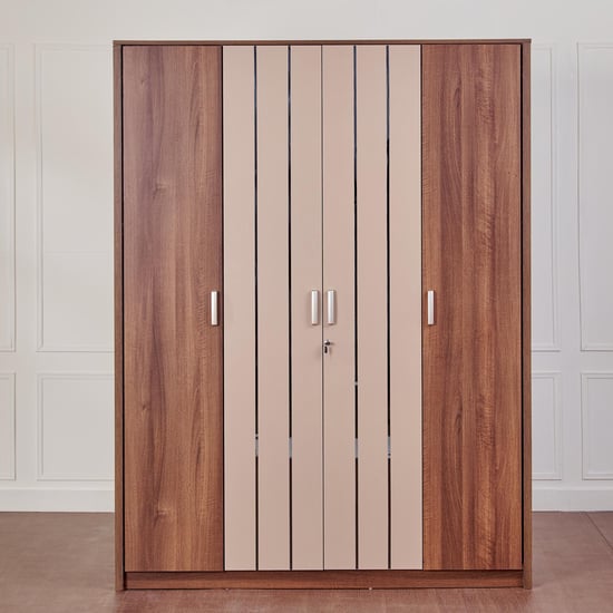 Leon 4-Door Wardrobe - Brown