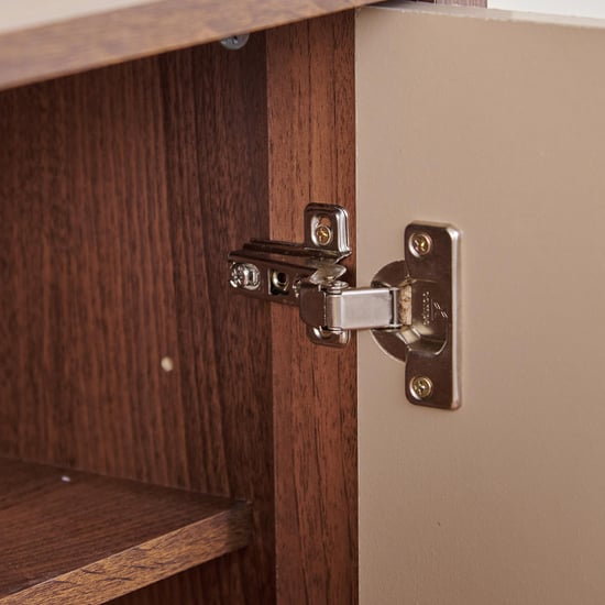 Leon 14 Pairs Shoe Cabinet with Cushion Seat - Brown