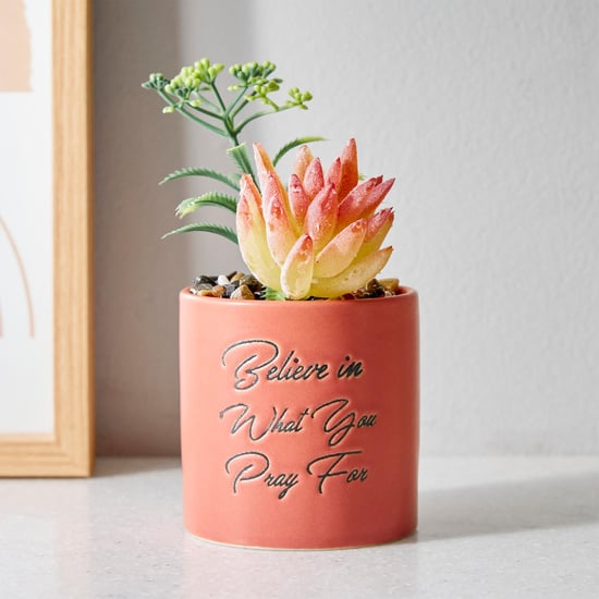 Garnet Garden Ceramic Quote Planter