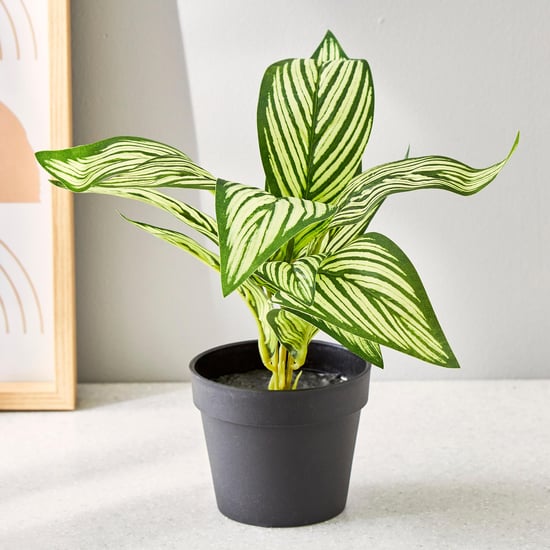 Garnet Garden Artificial Croton Plant in Pot