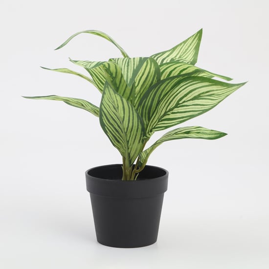 Garnet Garden Artificial Croton Plant in Pot