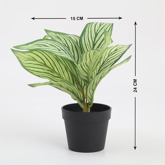 Garnet Garden Artificial Croton Plant in Pot