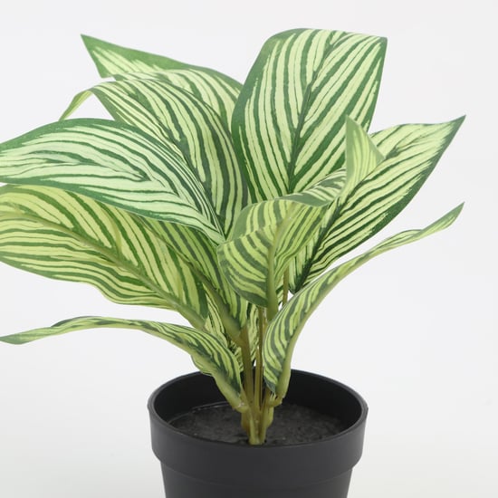 Garnet Garden Artificial Croton Plant in Pot