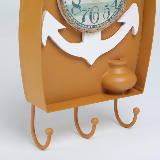 Corsica Metal Anchor Wall Clock - 39x19cm