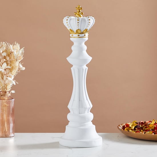 Rivoli Polyresin Chess King Table Accent