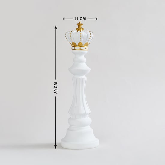 Rivoli Polyresin Chess King Table Accent