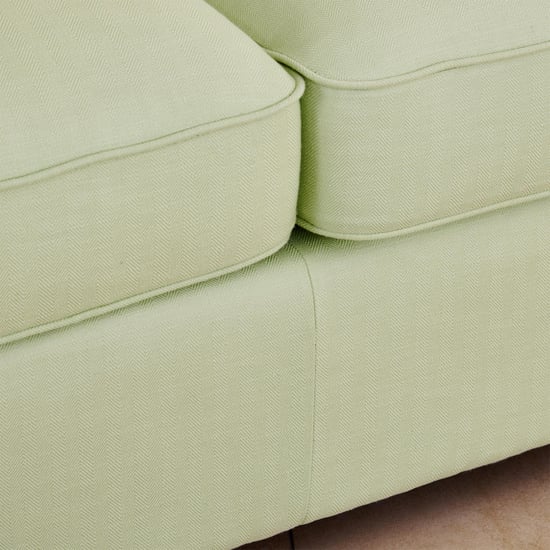Cane Connection Fabric 3+2 Seater Sofa Set with Cushions - Green
