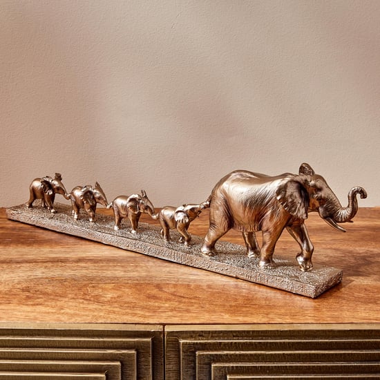 Jaguar Polyresin Elephant Herd Figurine