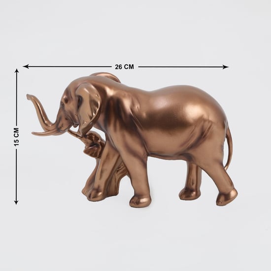 Jaguar Polyresin Elephant and Calf Figurine