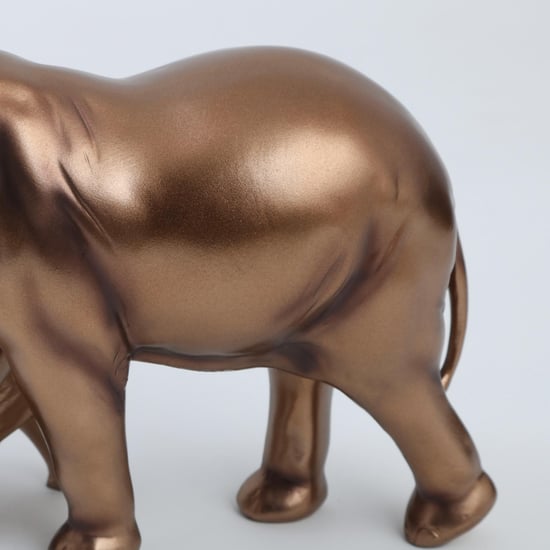 Jaguar Polyresin Elephant and Calf Figurine