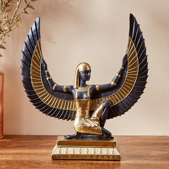 Jaguar Polyresin Egyptian Goddess Isis Figurine
