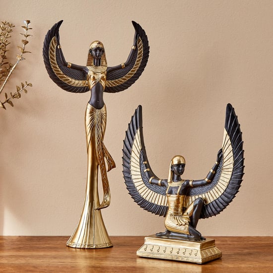 Jaguar Polyresin Egyptian Goddess Isis Figurine