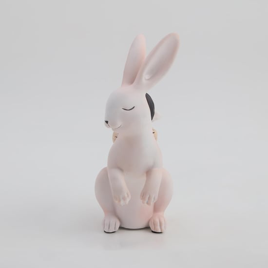 Souvenir Polyresin Girl on Rabbit Figurine