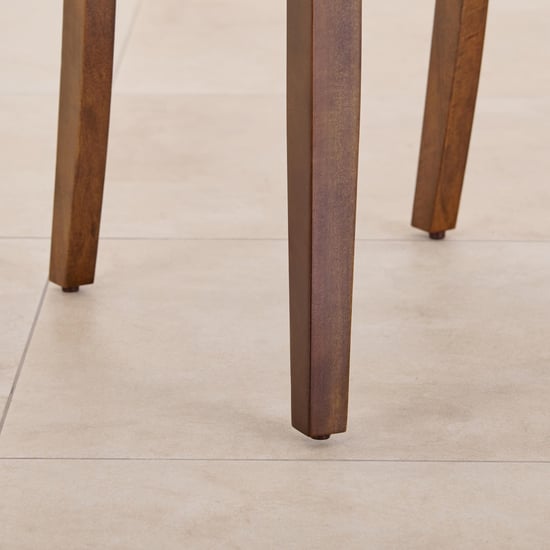 Nirvana Indus Set of 2 Faux Leather Dining Chairs - Tan and Dark Brown