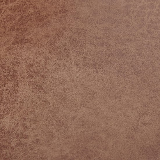 Nirvana Indus Set of 2 Faux Leather Dining Chairs - Tan and Dark Brown