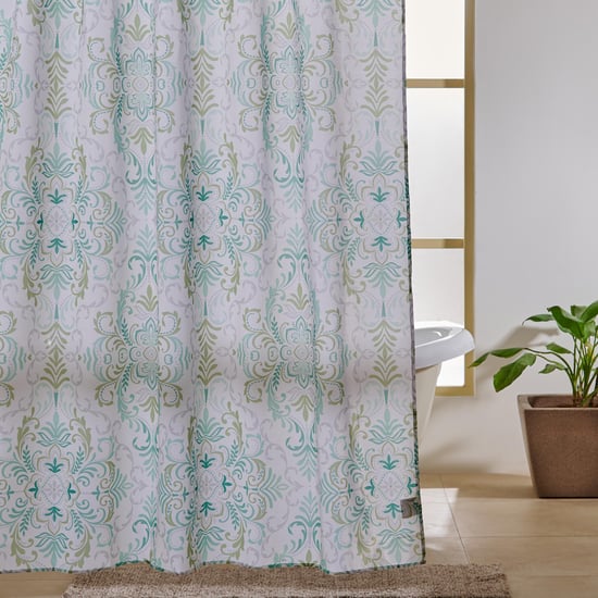 Mekong Printed Shower Curtain with Rings - 180x180cm