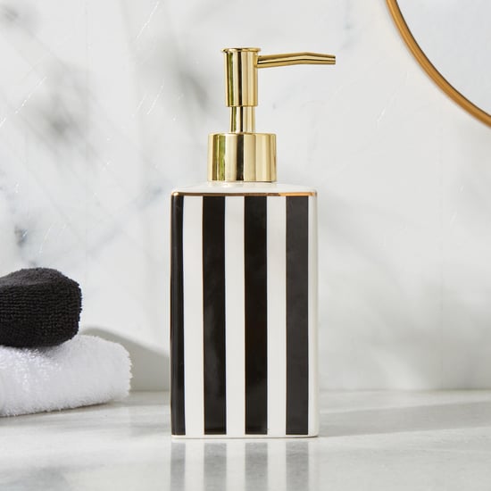 Aubree Stripe Ceramic Soap Dispenser - 430ml