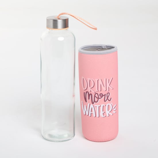 Pacific Favola Glass Water Bottle with Pouch - 600ml