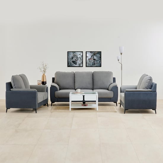 Polaris Fabric 3+2+2 Seater Sofa Set - Grey