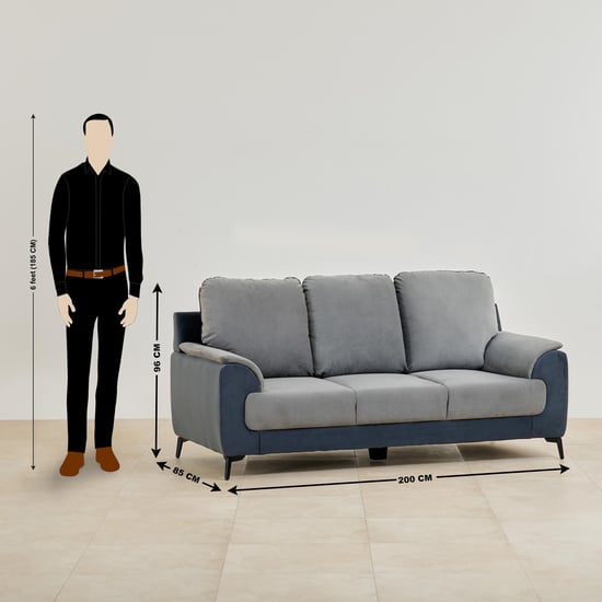 Polaris Fabric 3+2+2 Seater Sofa Set - Grey