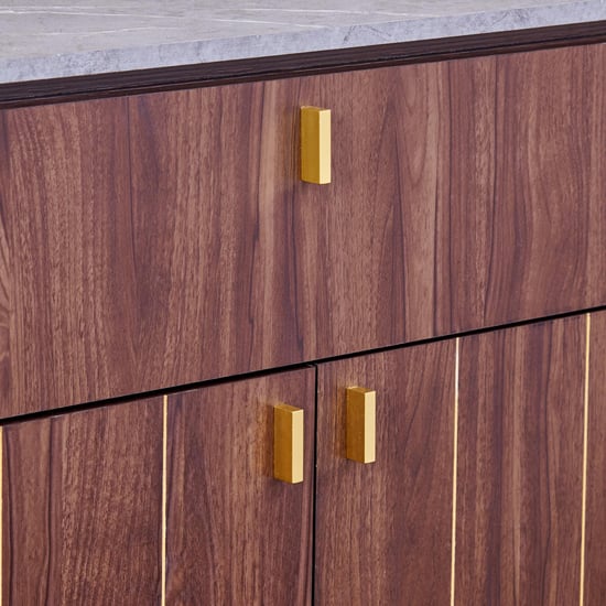 Roger 15 Pairs Shoe Cabinet with Drawer - Brown